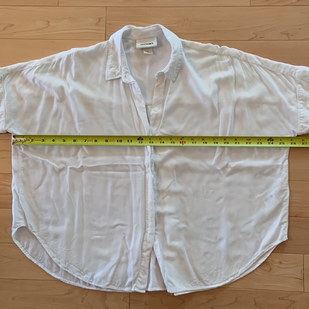 Monki oversized white viscose shirt - boxy fit - Picture 8 of 9